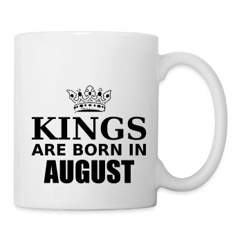 kings are born in august - Tasse - Weiß - Rechts