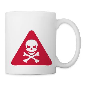 skull danger triangle panel 280) - Mug - white - Right