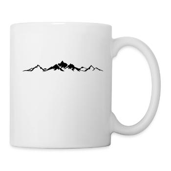 Landschaft - Berge - Tasse - Weiß - Rechts