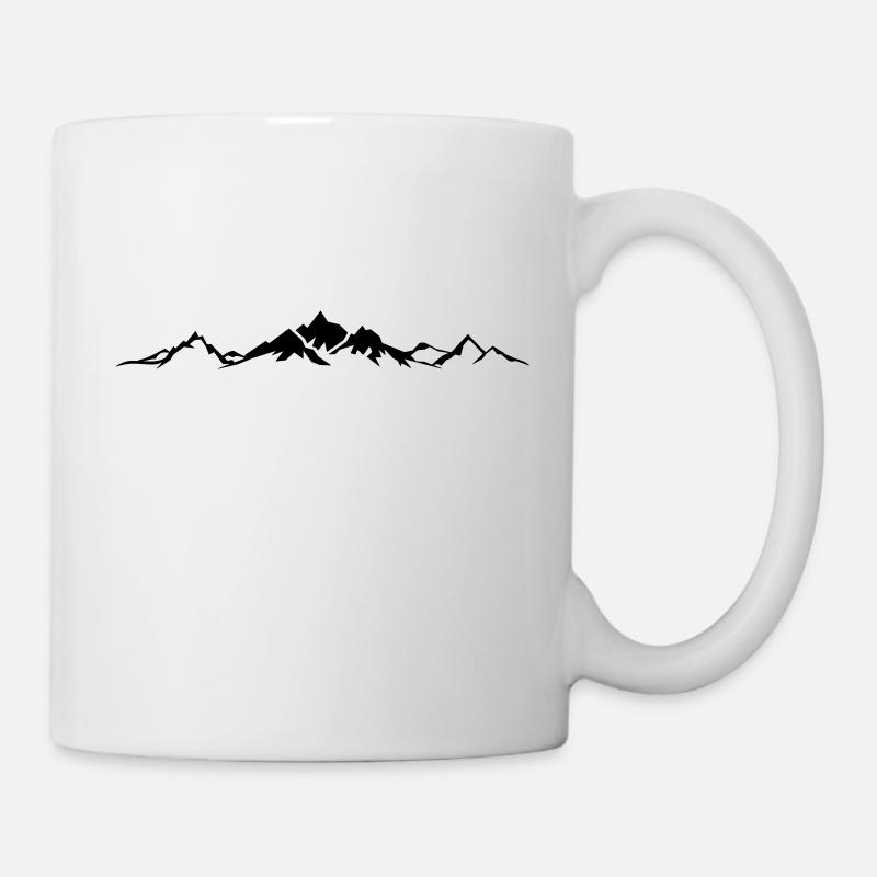Landschaft - Berge - Tasse - Weiß