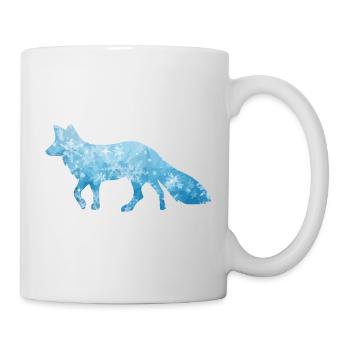 Schneefuchs Eisfuchs Fuchs / fox ice snow - Tasse - Weiß - Rechts