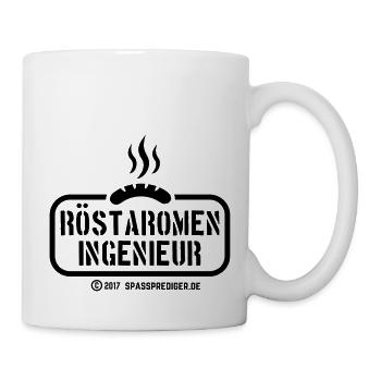 Grillsprüche-Design Röstaromeningenieur - Tasse - Weiß - Rechts