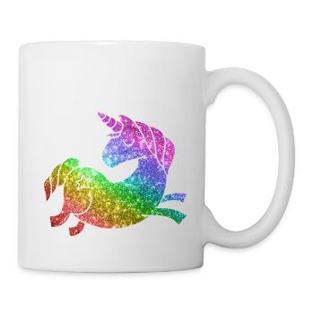 Paillettes arc-en-ciel de la Licorne - Mug blanc - blanc - Droite
