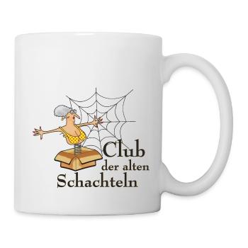 vom Grafikdesigner--Club der alten Schachteln - Tasse - Weiß - Rechts