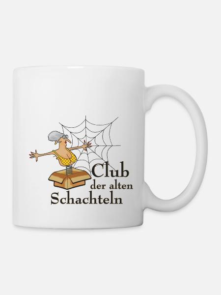 vom Grafikdesigner--Club der alten Schachteln - Tasse - Weiß