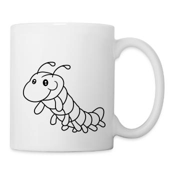 Escargot de Caterpillar rampant serpent mignon des - Mug blanc - blanc - Droite