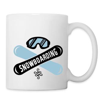 snowboarding boards - Tasse - Weiß - Rechts
