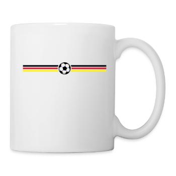 fussball streifen deutschland - Tasse - Weiß - Rechts