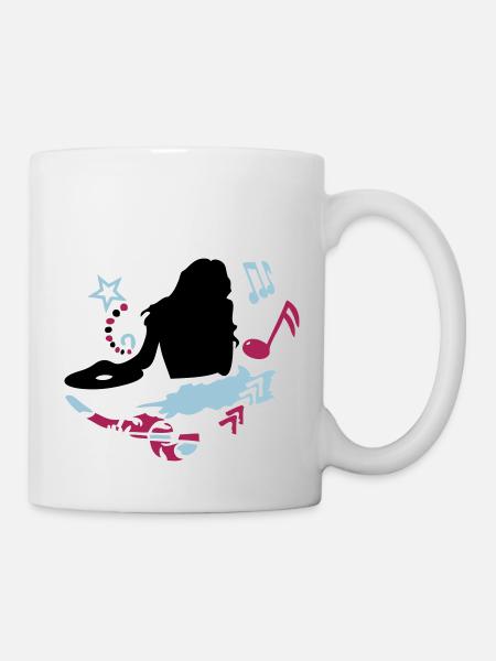 female DJ - Mug - white