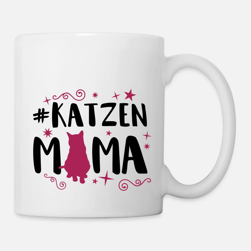 katzen mama - Tasse - Weiß