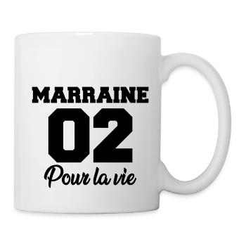 marraine 02 pour la vie - Tasse - Weiß - Rechts