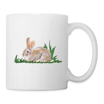 Rabbit, rabbit, spring - Mug - white - Right