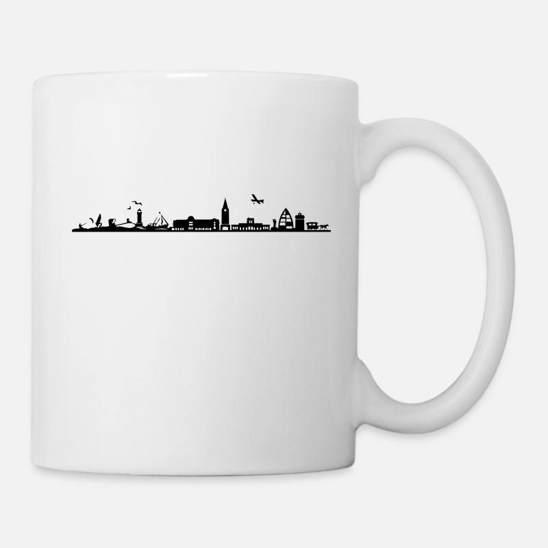 Skyline - Juist - Tasse - Weiß