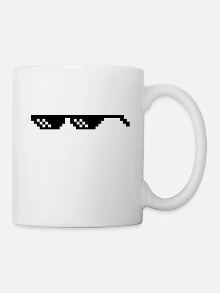 Thug Sunglasses (and your Face?) - Tasse - Weiß