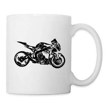 moto - Mug blanc - blanc - Droite