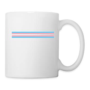 Transgender Flagge als Streifen - Tasse - Weiß - Rechts