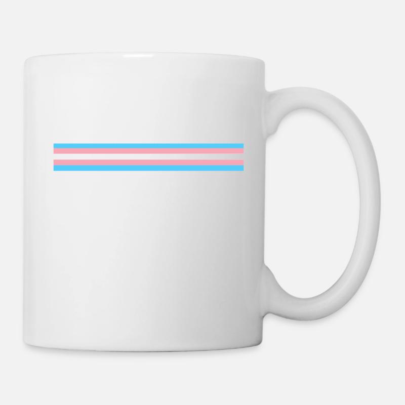 Transgender flag as a stripe - Mug - white