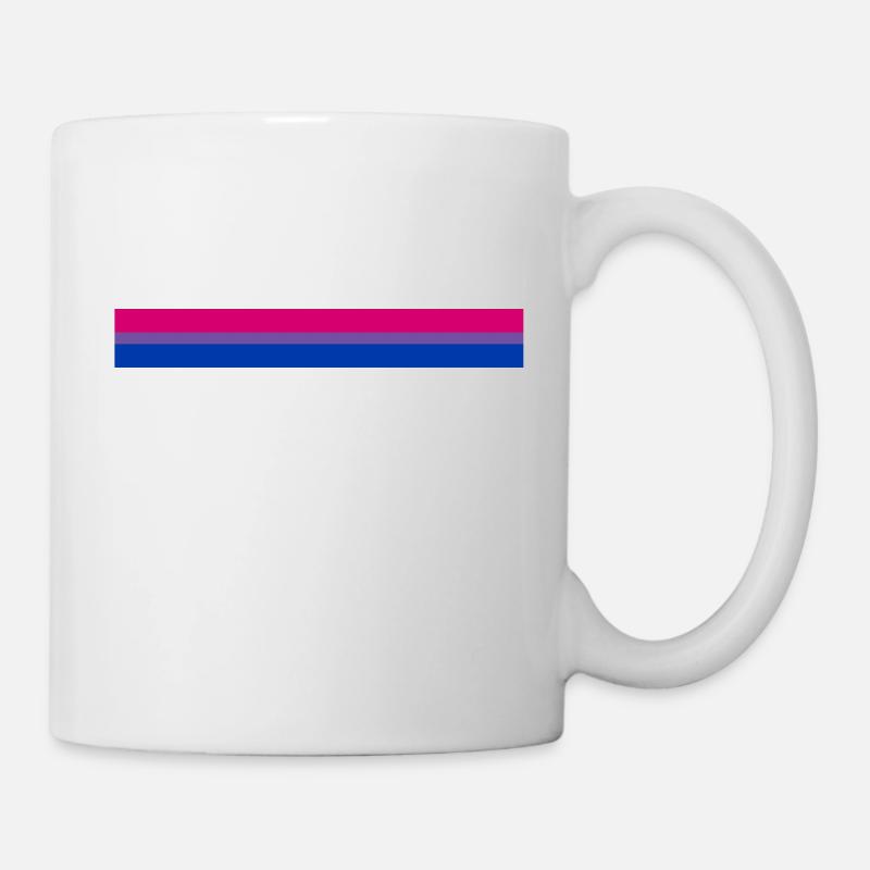 Bisexual flag as a stripe - Mug - white