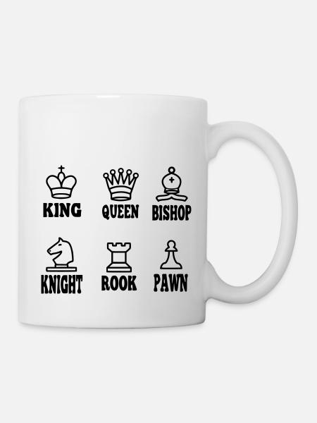 figures de chesse sur blanc - Mug blanc - blanc