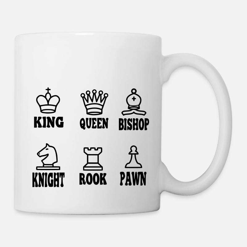 figures de chesse sur blanc - Mug blanc - blanc