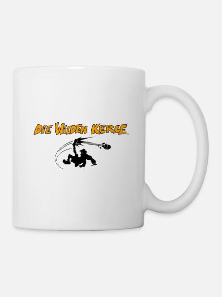 Die Wilden Kerle Fallrückzieher schwarz - Tasse - Weiß