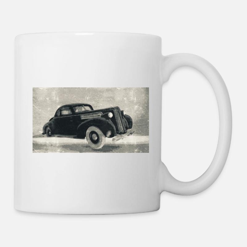 Voiture ancienne - Mug blanc - blanc