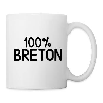 Breton T-shirt 100% BRETON. Brittany gift - Mug - white - Right