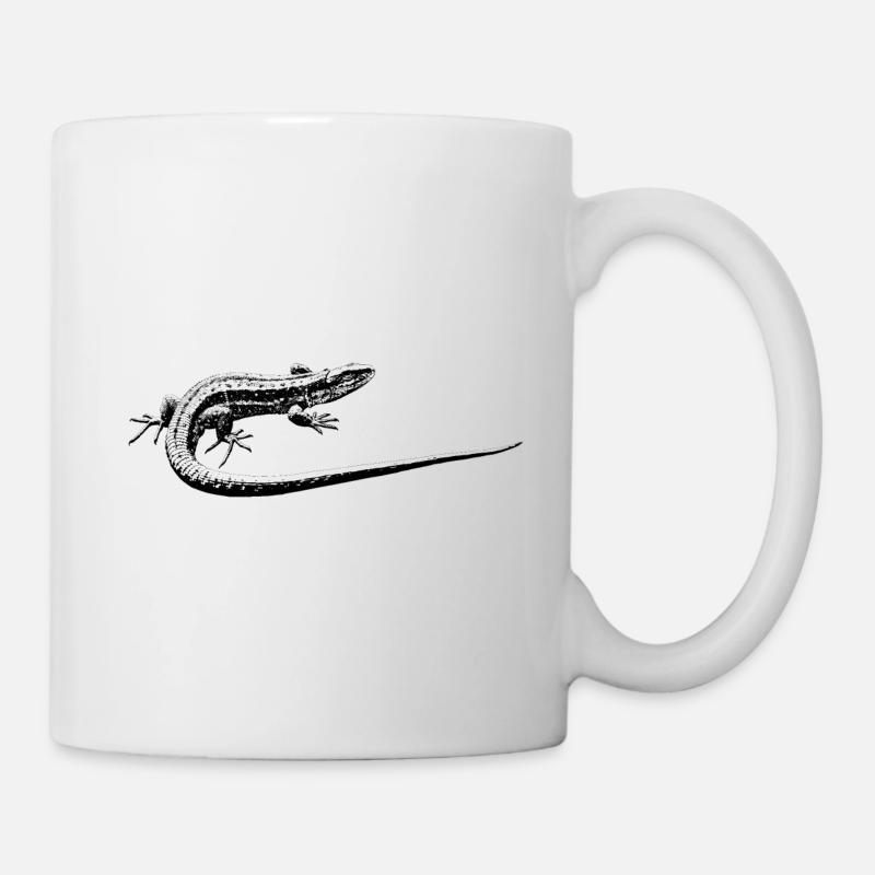 Eidechse - Tasse - Weiß