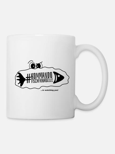Kommando Fischfrikadelle is watching you - Tasse - Weiß