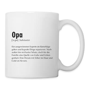Spruchdesign - Opa - Tasse - Weiß - Rechts