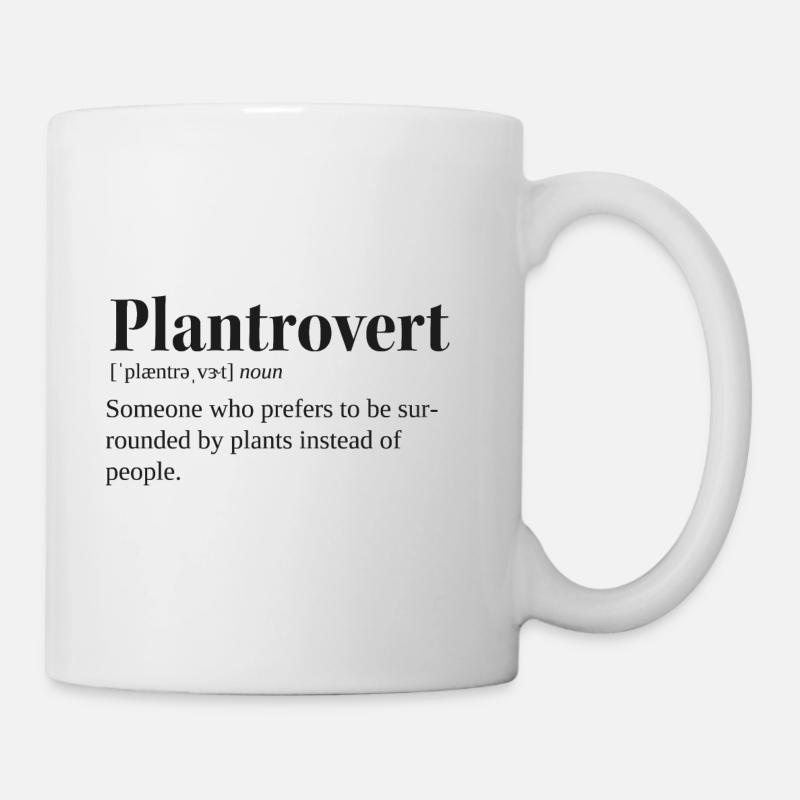 Plantrovert black - Tasse - Weiß