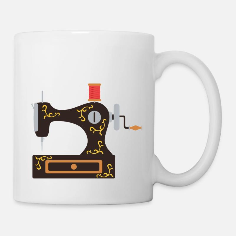 machine à coudre - Mug blanc - blanc