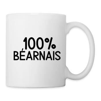 100% béarnais. t-shirt béarn - Mug blanc - blanc - Droite