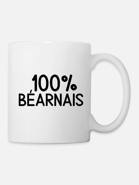 100% béarnais. t-shirt béarn - Mug blanc - blanc