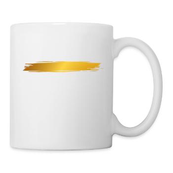 Peinture blob splash peinture peintre cadeau rayures or - Mug blanc - blanc - Droite