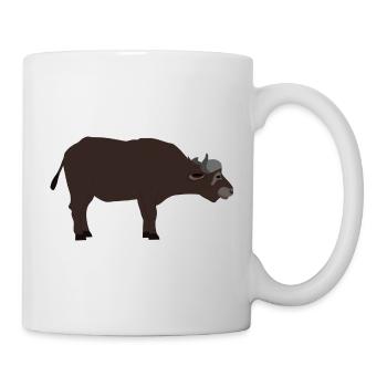 Buffles d'eau boeuf cornes de buffle - Mug blanc - blanc - Droite