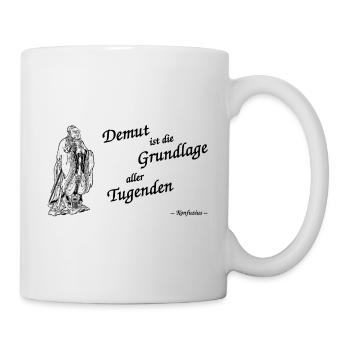 Konfuzius Demut schwarz - Tasse - Weiß - Rechts