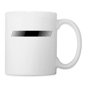 Bandes de course dans le blanc du milieu - Mug blanc - blanc - Droite