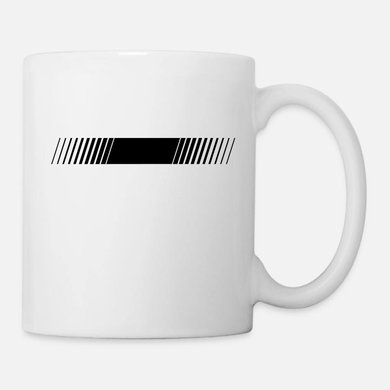 Rennstreifen Mittig Blanko - Tasse - Weiß