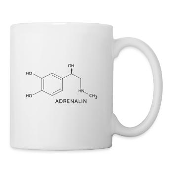 chemical structural formula of adrenaline - Mug - white - Right