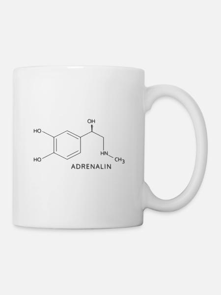 formule structurelle chimique de l'adrénaline - Mug blanc - blanc