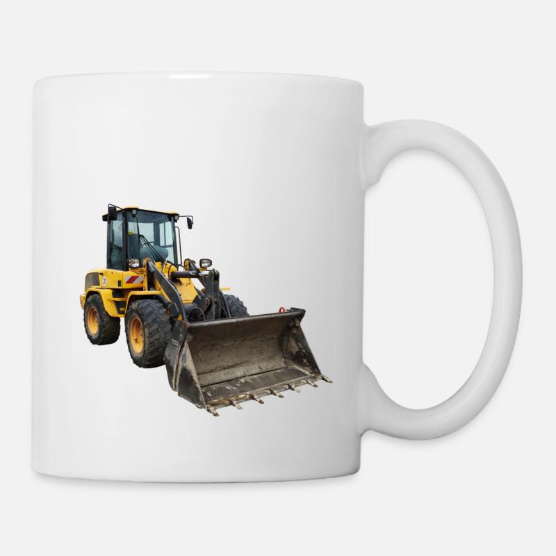 Gelber Bagger - Tasse - Weiß