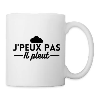 J'peux pas il pleut. t-shirt jour de pluie - Mug blanc - blanc - Droite