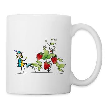 Femme de jardinier amateur avec le pouce vert - Mug blanc - blanc - Droite