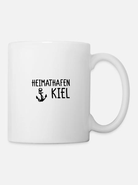 Heimathafen Kiel - Tasse - Weiß