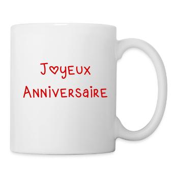 ALLES GUTE ZUM GEBURTSTAG. ALLES GUTE ZUM GEBURTSTAG. JAHRESTAG. - Tasse - Weiß - Rechts