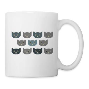 Têtes de chats - Mug blanc - blanc - Droite