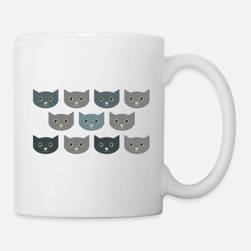 Cats Heads - Mug - white