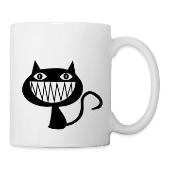 Grinsekatze (D00231) - Tasse - Weiß - Rechts