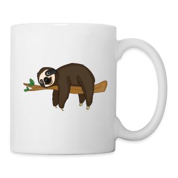 Paresseux - Mug blanc - blanc - Droite